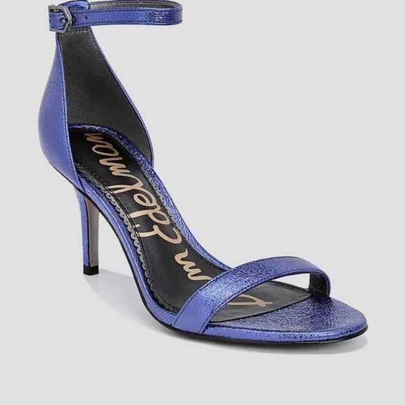 Sam Edelman Shoes - NWT Sam Edelman Metallic Royal Blue Patti Ankle Strap Heel Size 8